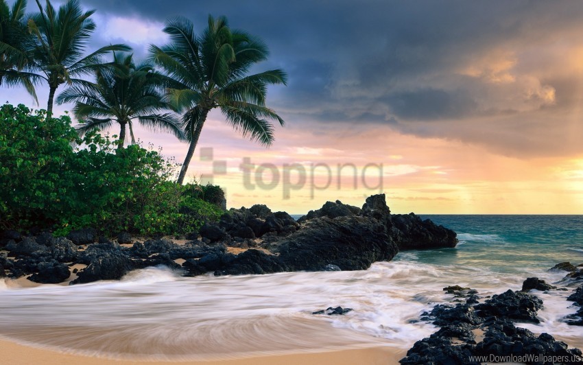 beache hawaii secret wallpaper Isolated Subject on Clear Background PNG