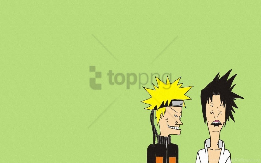 Beavis Butt-head Minimalism Naruto Wallpaper PNG With Isolated Object And Transparency