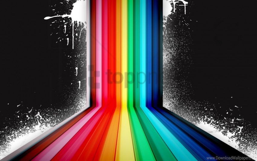 black background rainbow vector wallpaper PNG pictures with no backdrop needed