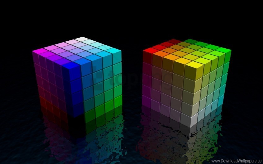 black bright colorful cube dice space wallpaper PNG clipart