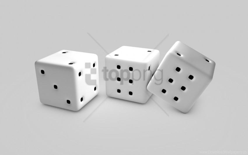 black cubes dice game points white wallpaper Alpha channel transparent PNG