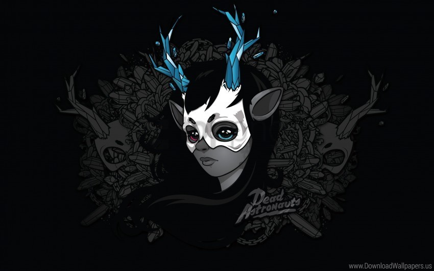 black deer girl horn wood wallpaper Transparent PNG Illustration with Isolation