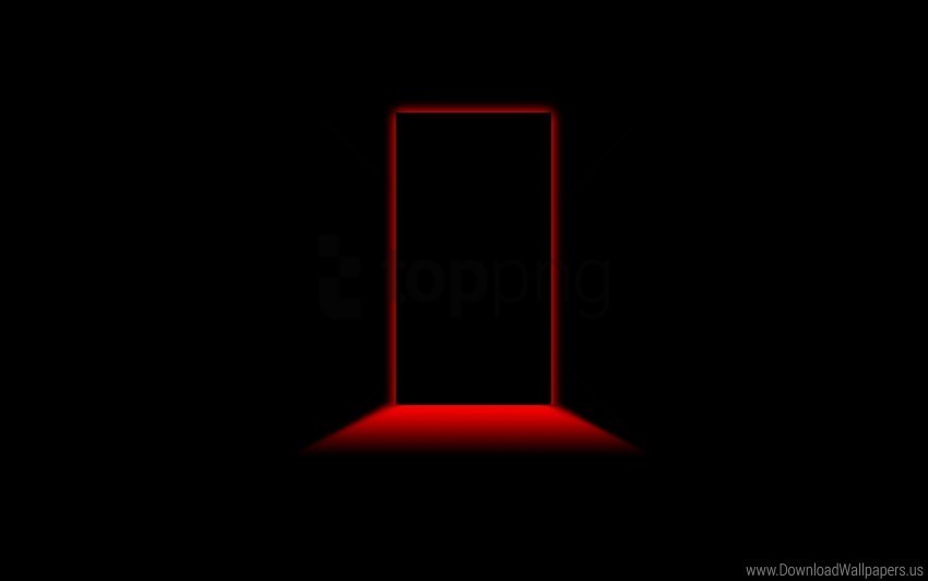 Black Door Light Red Shadow Wallpaper PNG For Photoshop