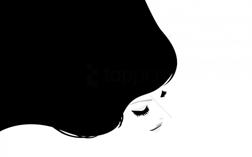black girl hair light white wallpaper Isolated Element with Clear PNG Background
