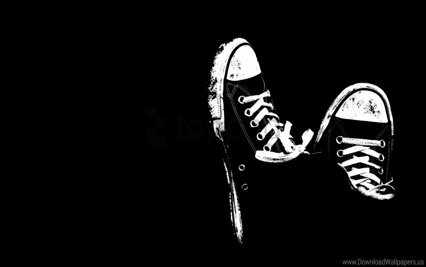 Black Shoes Шнурки Wallpaper PNG Pictures With No Background