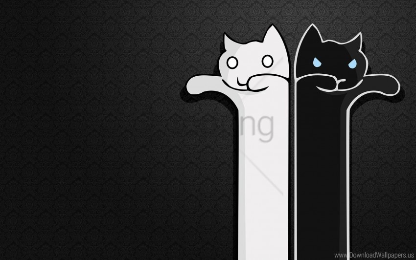 black white cats texture wallpaper Clean Background PNG Isolated Art
