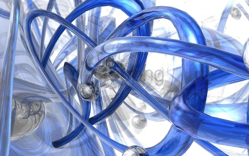 Blue Glass Spiral Shape White Wallpaper Isolated Design Element On PNG