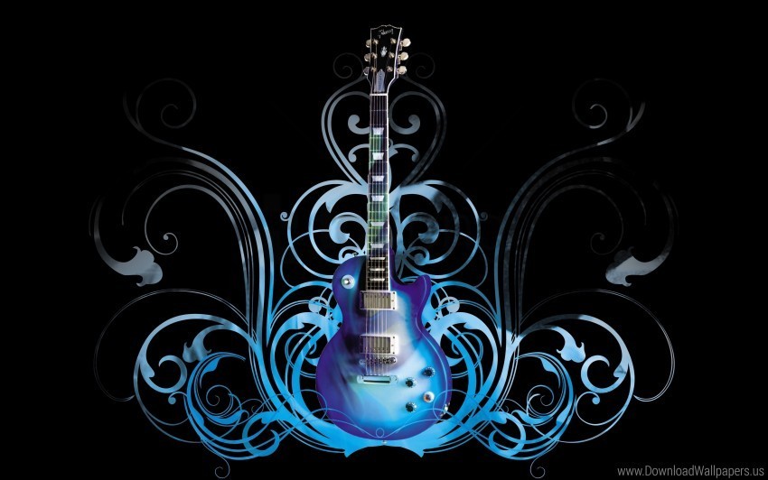 blue guitar pattern style wallpaper Transparent Background PNG Isolated Element