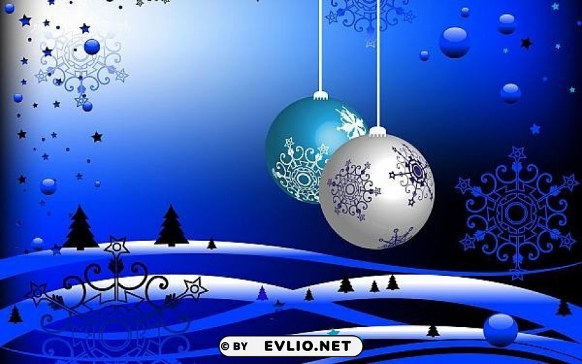 Blue Ornaments HighResolution PNG Isolated Artwork