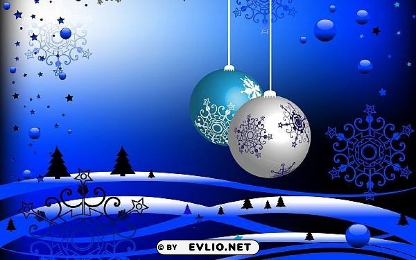 blue ornaments HighResolution PNG Isolated Artwork