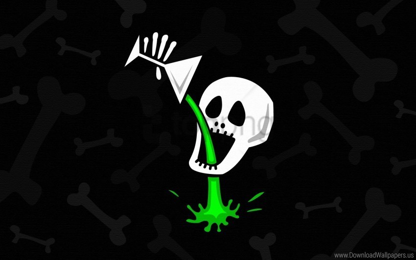 bone drink drinks green skull wallpaper PNG transparent graphics for projects