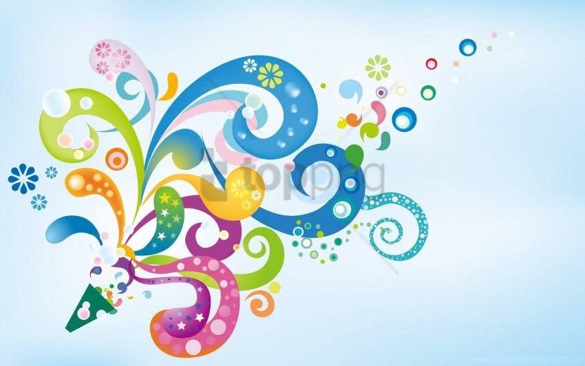 bright colorful drawing pattern wallpaper Clear Background Isolation in PNG Format