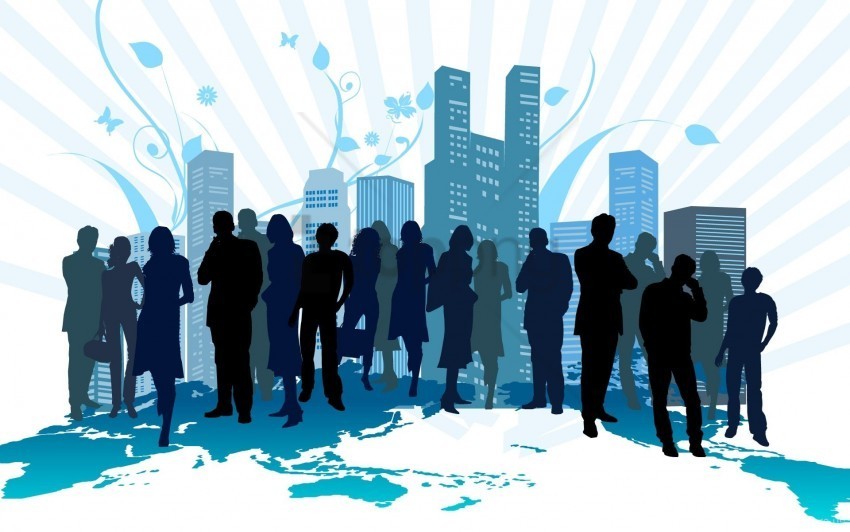 building crowd people wallpaper PNG for Photoshop