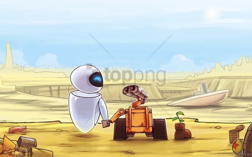 cartoon film eva friendship life love plant wall-e wallpaper Transparent PNG art