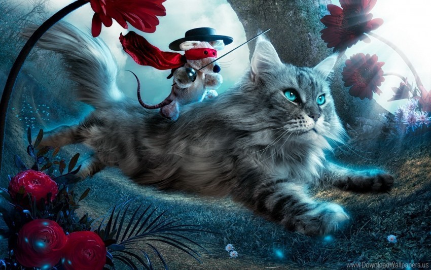 cat fantasy flying toy wallpaper Transparent background PNG images comprehensive collection