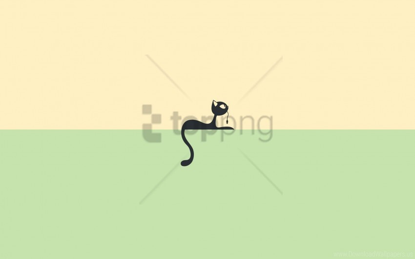 cat minimalism vector wire wallpaper PNG for online use