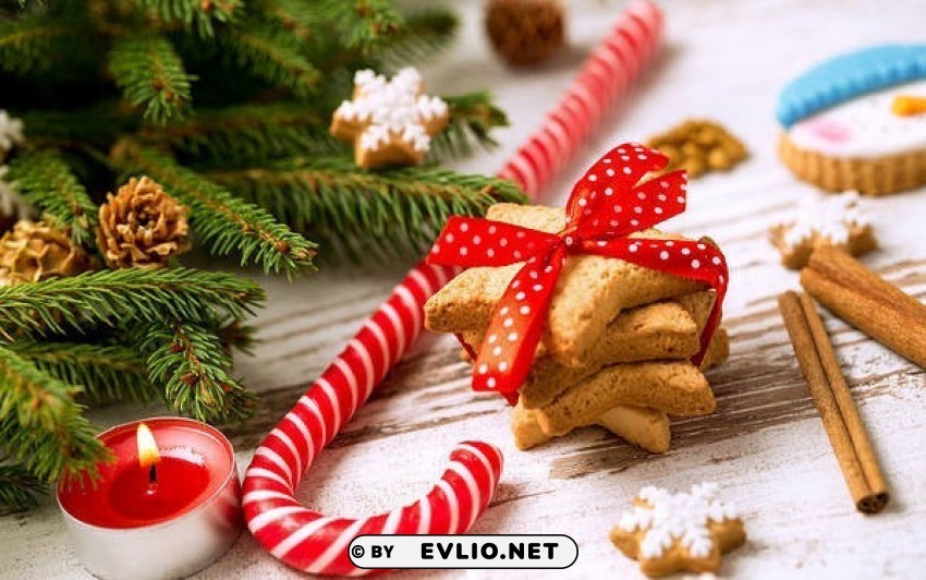 christmas wallpaper with candy cane Transparent PNG images bundle