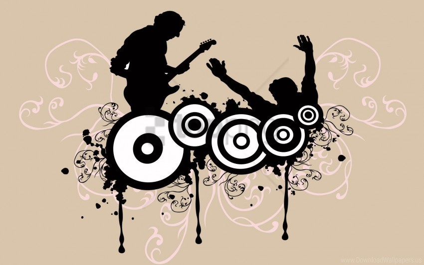 Circles Dance Guitar Hands Music People Wallpaper PNG Images Without Watermarks