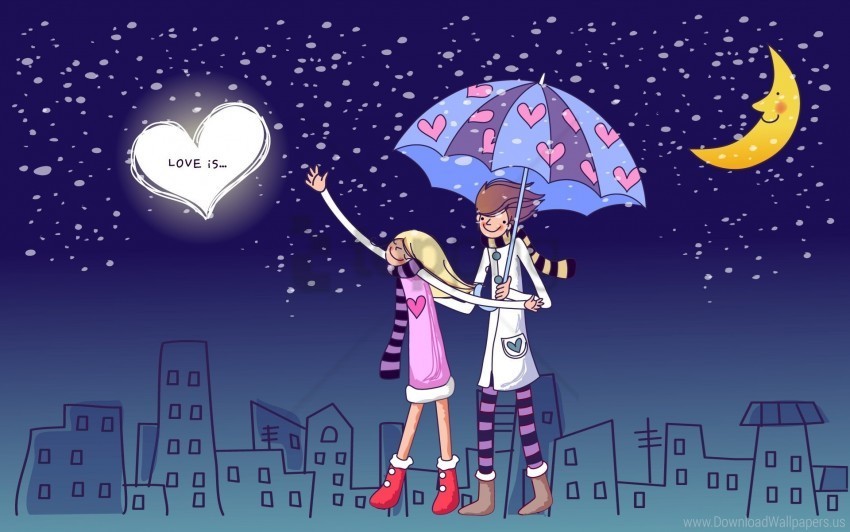 city couple evening love relationships umbrella walk wallpaper Clear Background Isolated PNG Object