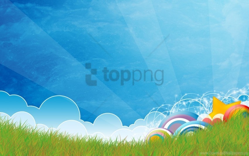 clouds grass light sky wallpaper Isolated Element in HighResolution Transparent PNG