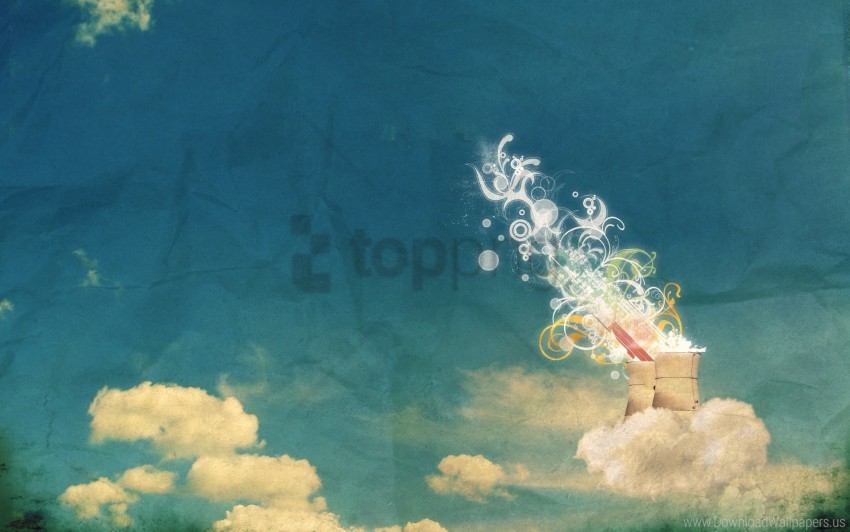 Clouds Sky Tower Wallpaper ClearCut Background Isolated PNG Art