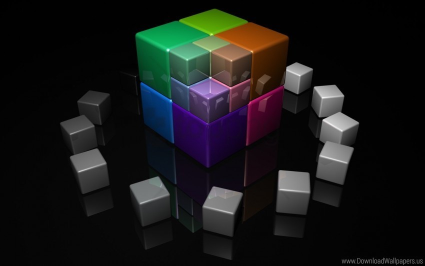 color cube metal surface wallpaper PNG graphics with clear alpha channel broad selection