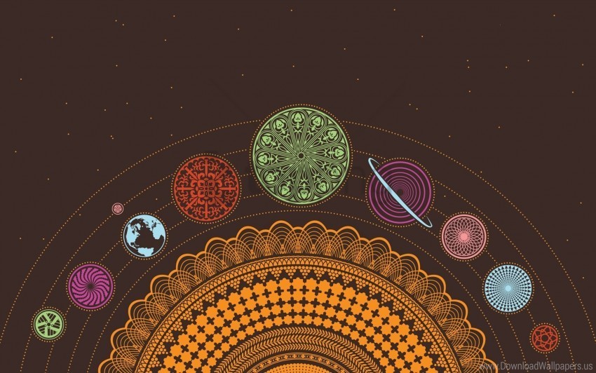 colorful divination planets rotation wallpaper High-resolution transparent PNG images comprehensive assortment