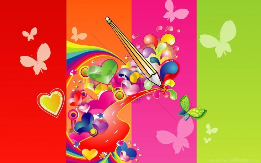 colorful drawing heart patterns pencil wallpaper PNG images alpha transparency