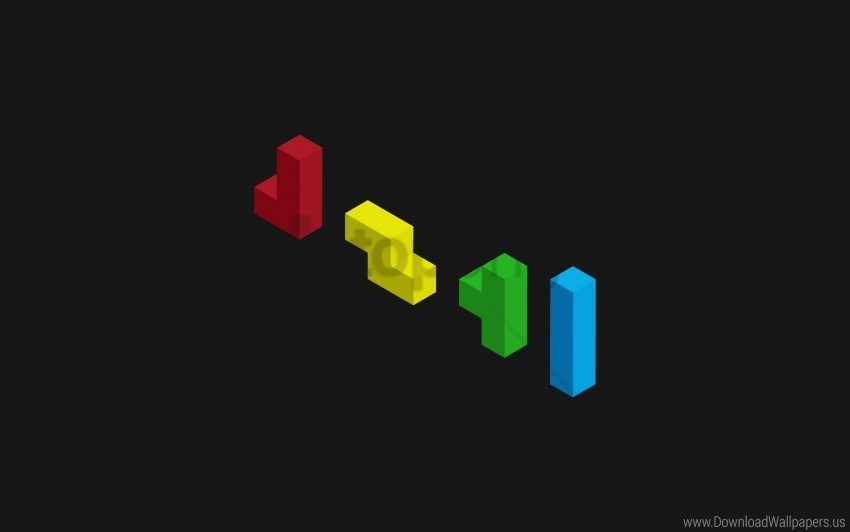 colorful figurines tetris wallpaper Clear background PNG elements