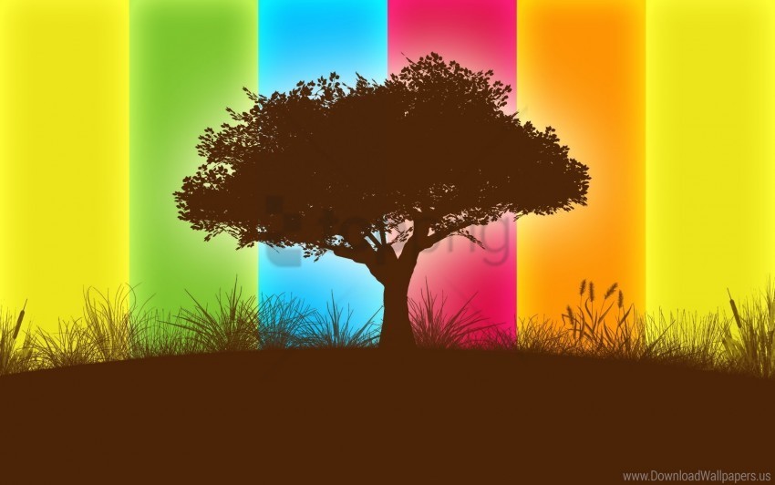 colorful line shadow stripes tree wallpaper ClearCut Background PNG Isolated Item