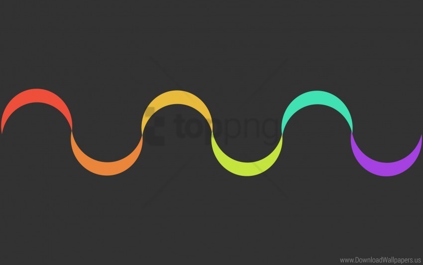 Colorful Line Wave Wallpaper Transparent Background PNG Stock