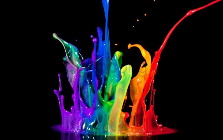 colorful paint splash PNG transparent graphics for projects
