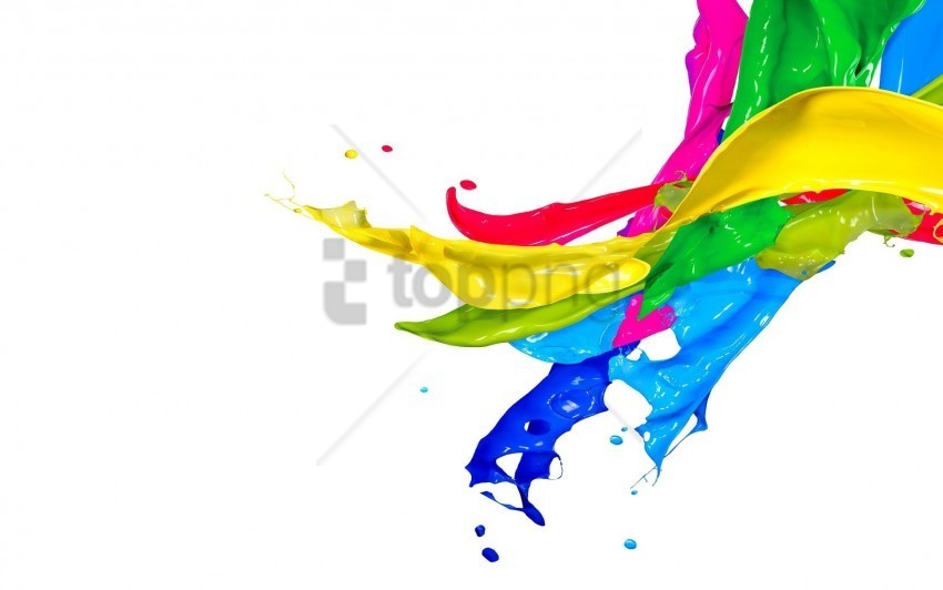 Colorful Paint Splash Wallpaper PNG Images For Advertising