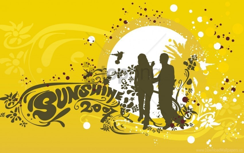 Couple Dreams Love Summer Sun Wallpaper PNG Image With Transparent Isolated Graphic Element