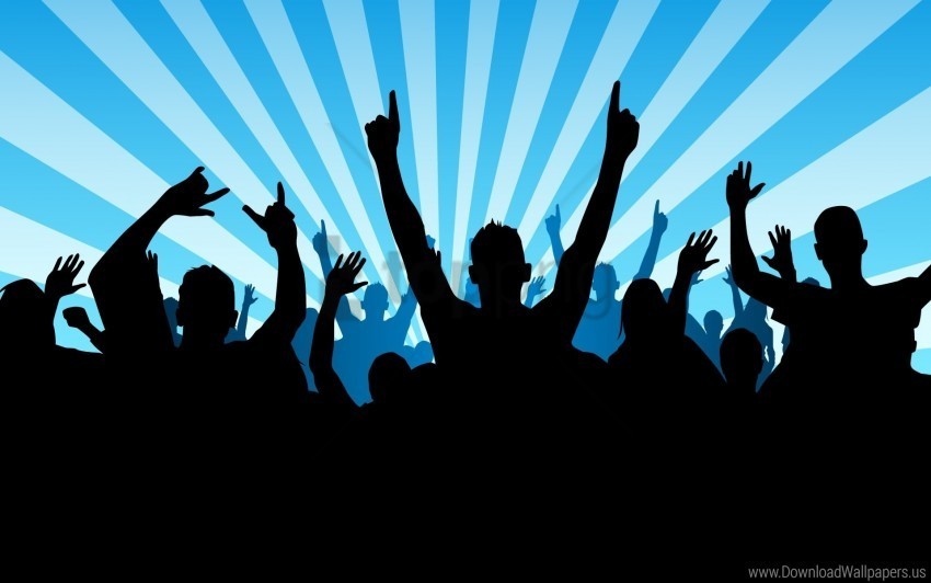 crowd dance people silhouette wallpaper PNG Image Isolated with Transparent Detail