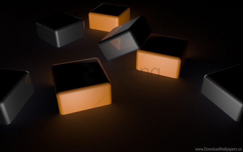 cubes dark shadow space wallpaper Transparent PNG Isolated Object
