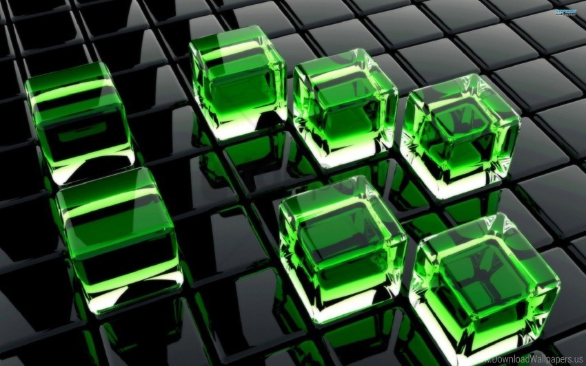cubes glass green surface wallpaper PNG Graphic with Clear Background Isolation