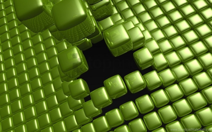 cubes green hole space wallpaper Isolated Design Element in HighQuality PNG