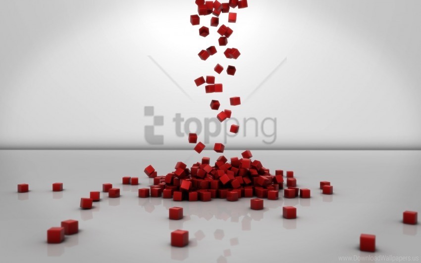 cubes red set shape wallpaper Isolated PNG Element with Clear Transparency