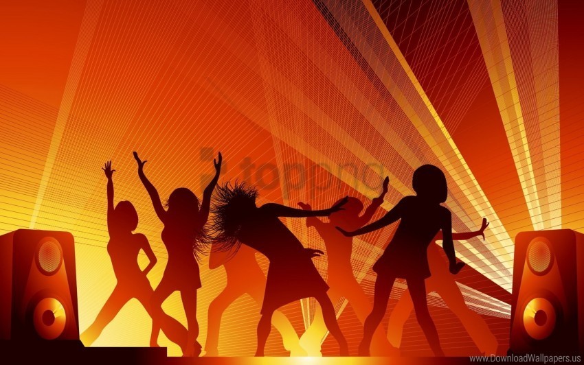 Dance Disco Girls Vector Wallpaper Transparent PNG Pictures Archive