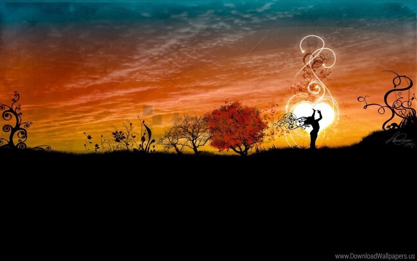 dance girl image nature silhouette wallpaper PNG transparent design diverse assortment