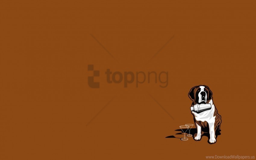dog lifeguard st bernard wallpaper Isolated Object on Transparent Background in PNG