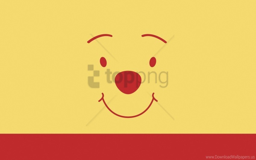drawing face minimalism pooh bear wallpaper PNG with no background free download