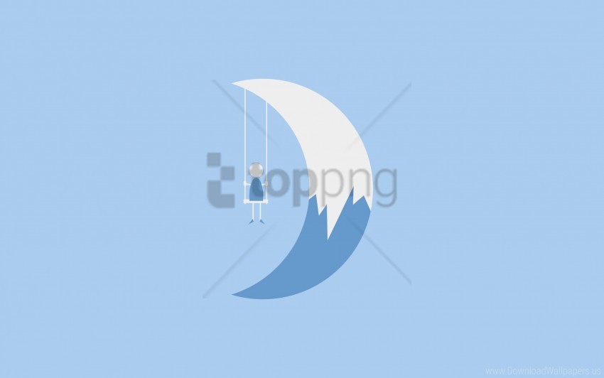 drawing man minimalism moon wallpaper PNG Graphic with Clear Isolation