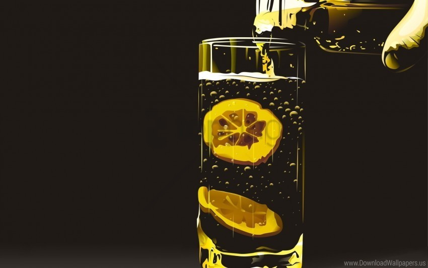 drink glass lemon lemonade wallpaper Isolated Design on Clear Transparent PNG