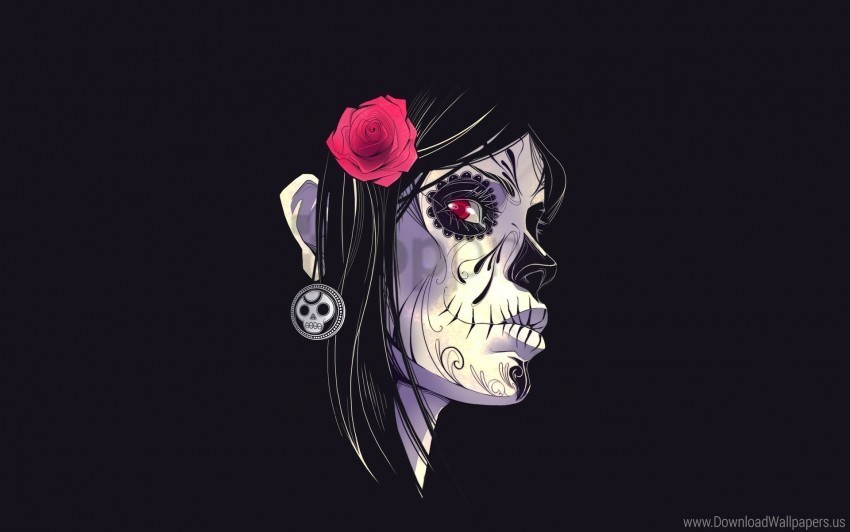 Earrings Flowers Girl Scars Wallpaper Free Download PNG With Alpha Channel