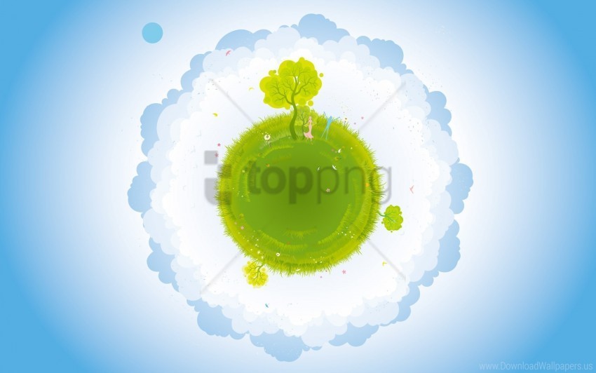 Earth Green Vector Wallpaper Isolated Character On HighResolution PNG