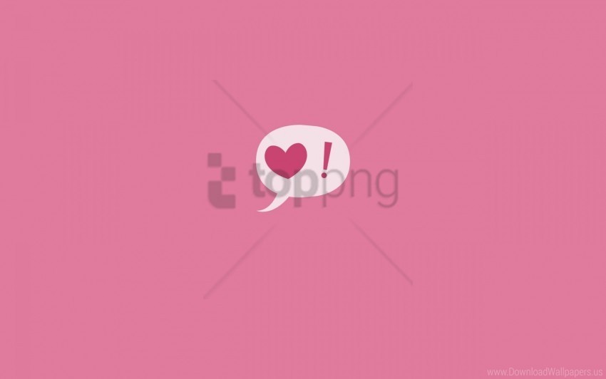 exclamation heart pink sign wallpaper Transparent PNG Isolation of Item