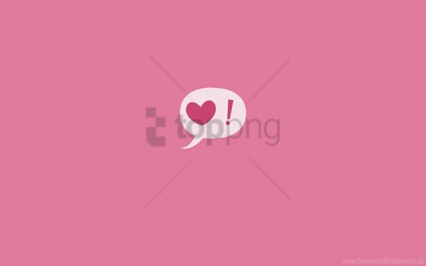 Exclamation Heart Pink Sign Wallpaper Transparent PNG Isolation Of Item