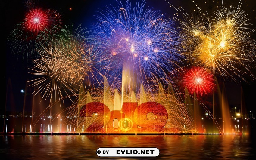 fireworks new year 2019 celebration Isolated Object on HighQuality Transparent PNG